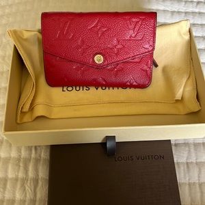 NEARLY NEW, Red Louis Vuitton Caissa Coin purse